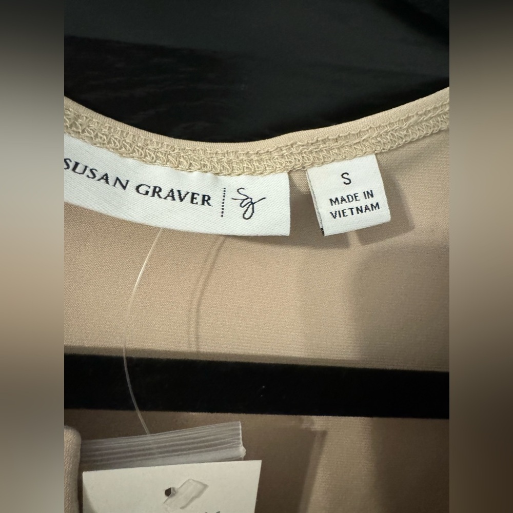 Susan Graver Jeweled Tank Blouse Small - Picture 4 of 5